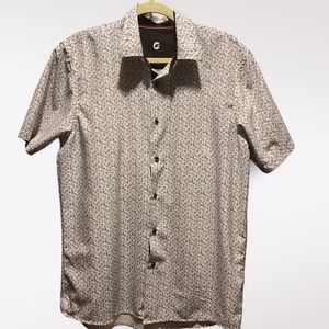 Fried Denim Mens Print Short Sleeve Shirt